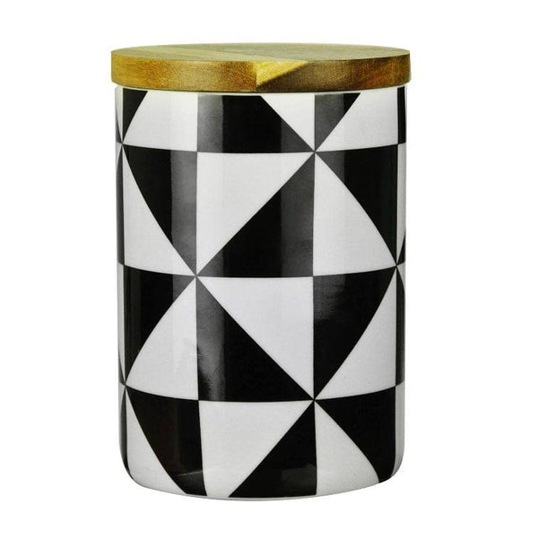 Philosophy Home Patterned Storage Jar with Lid - Checkers