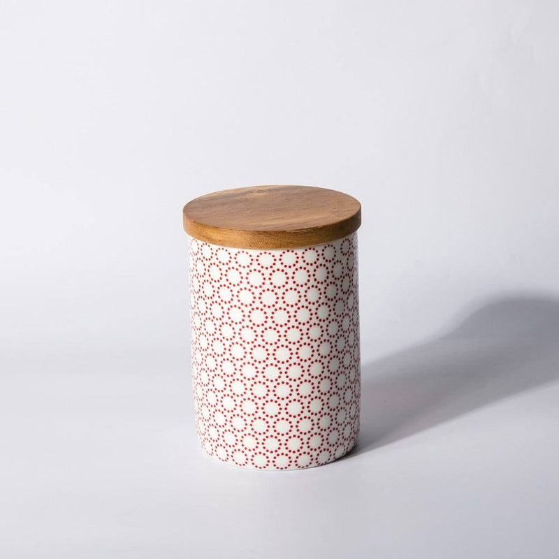 Philosophy Home Patterned Storage Jar with Lid - Circles - Modern Quests