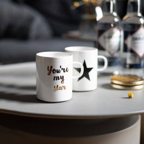 Philosophy Home Porcelain Coffee Mug - Black Star - Modern Quests