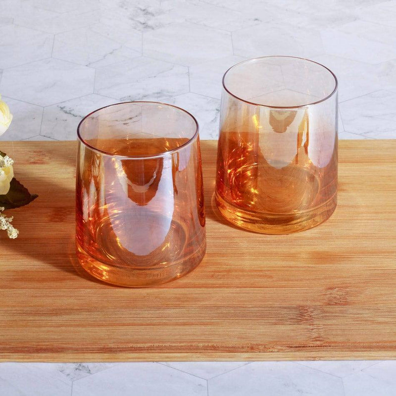 Philosophy Home Shaded Glass Tumblers, Set of 2 - Modern Quests