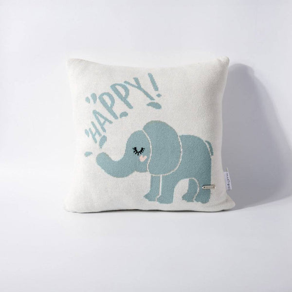 Pomme Knitted Cushion Cover - Elephant