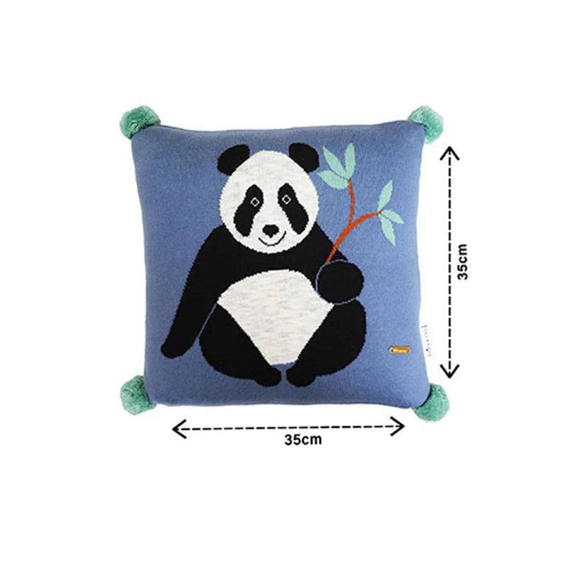 Pomme Knitted Cushion Cover - Panda