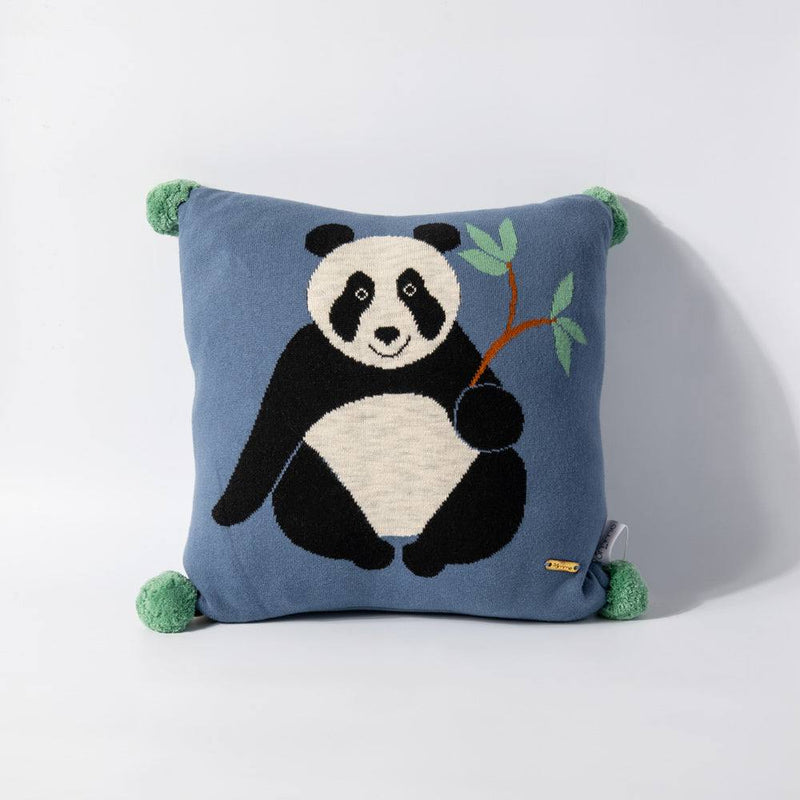 Pomme Knitted Cushion Cover - Panda