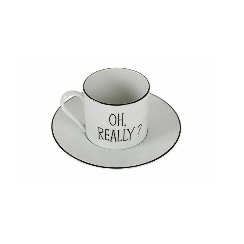 Porland Turkey Be Happy Cup and Saucer Set - Oh Really - Modern Quests