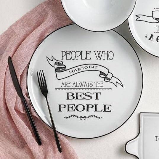 Porland Turkey Be Happy Dinner Plate - Best People - Modern Quests