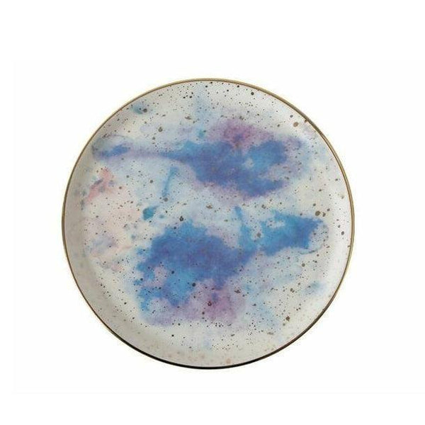Porland Turkey Cosmos Quarter Plate - Blue Splash - Modern Quests