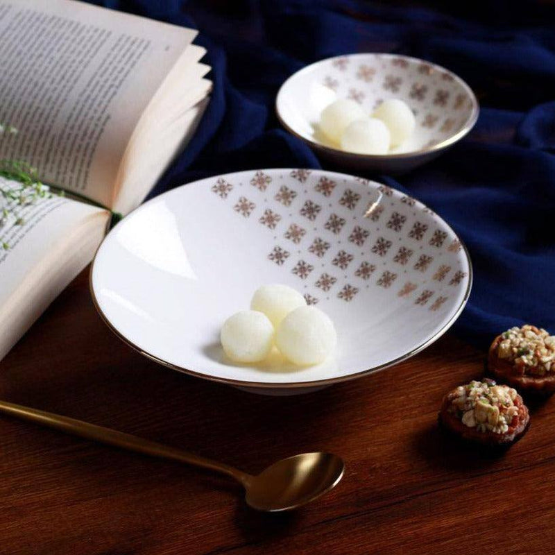 Porland Turkey Evoke Serving Bowl - Pearl White - Modern Quests