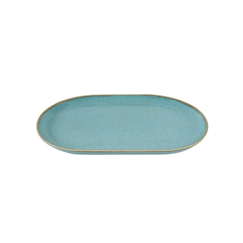 Porland Turkey Grazia Seasons Oval Plate Large - Turquoise - Modern Quests