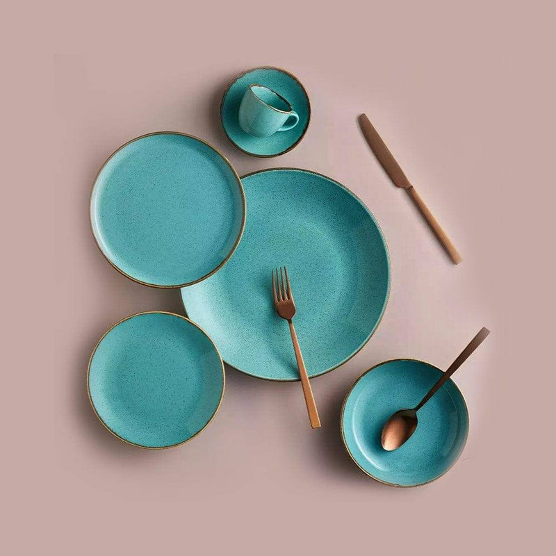 Porland Turkey Grazia Seasons Quarter Plate - Turquoise - Modern Quests