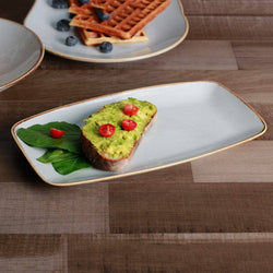 Porland Turkey Grazia Seasons Serving Plate Large - Light Grey