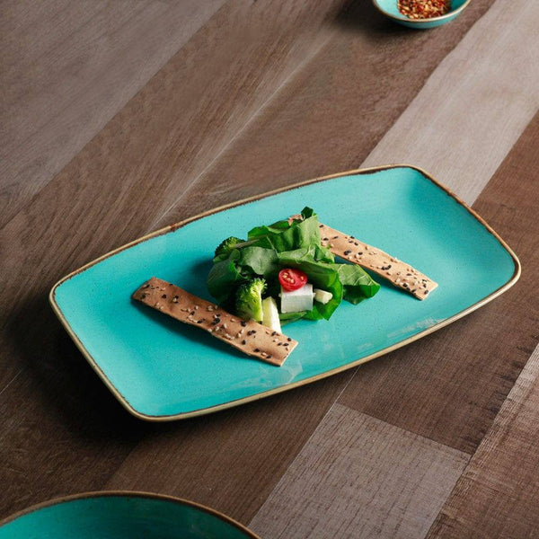 Porland Turkey Grazia Seasons Serving Plate Large - Turquoise
