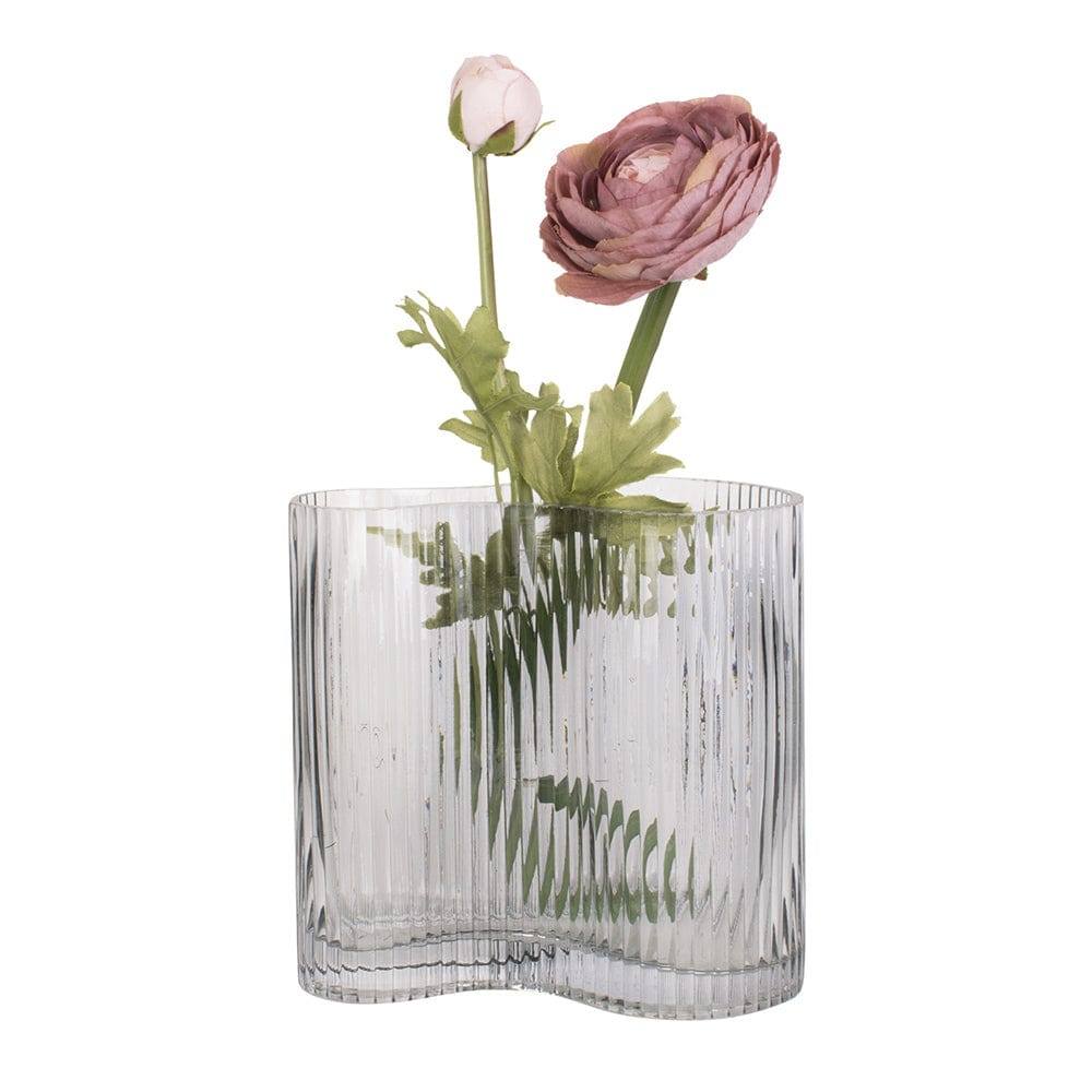 Present Time Allure Wave Vase - Grey | Modern Quests