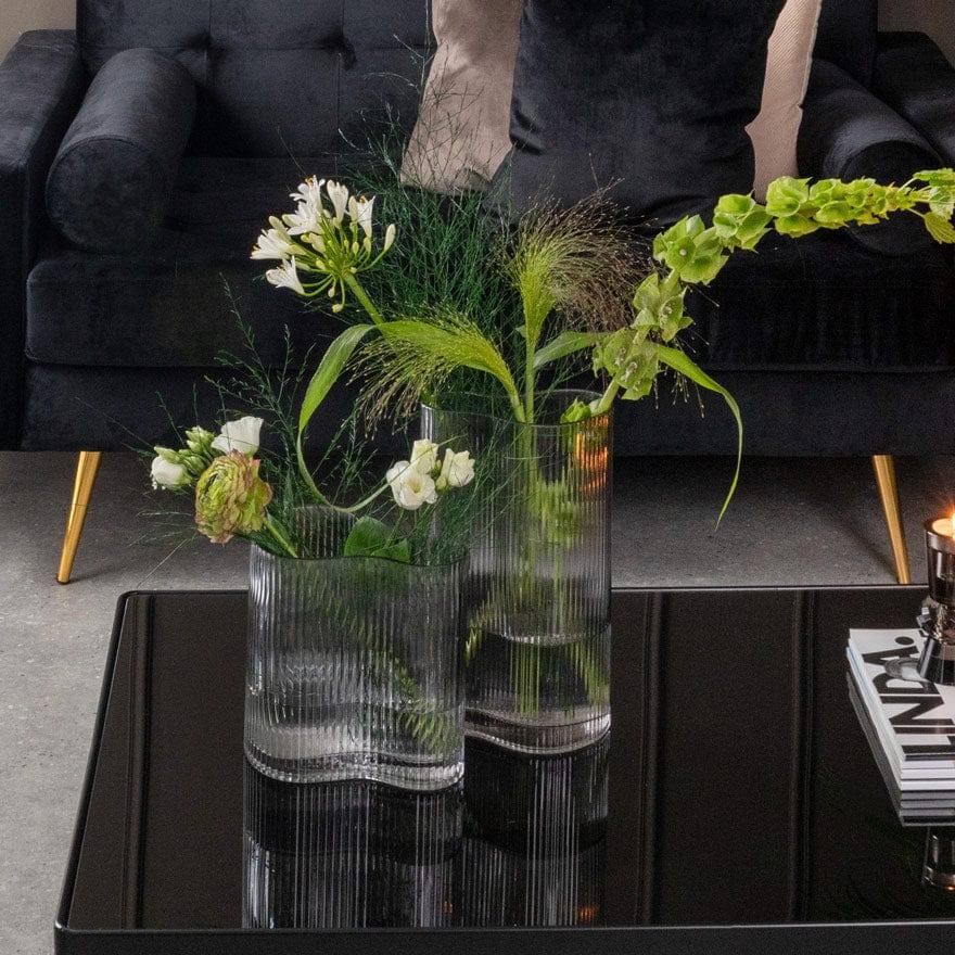 Present Time Allure Wave Vase - Grey | Modern Quests