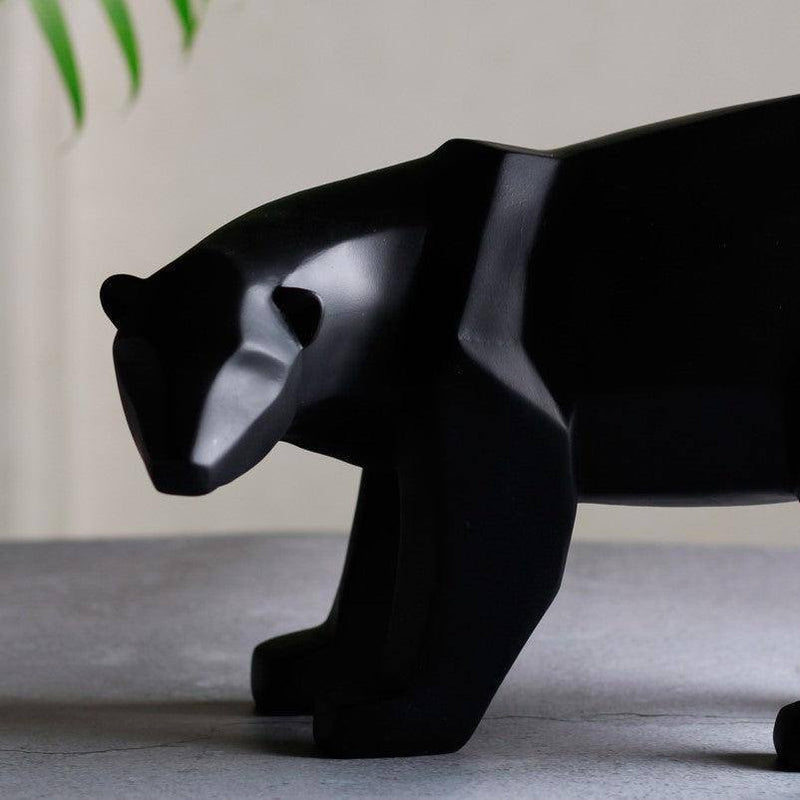 Present Time Bear Faceted Sculpture Large - Black - Modern Quests