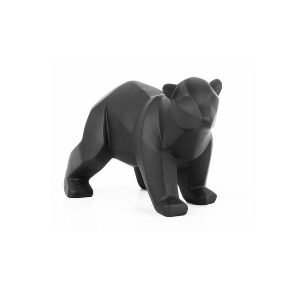 Present Time Bear Faceted Sculpture Small - Black - Modern Quests
