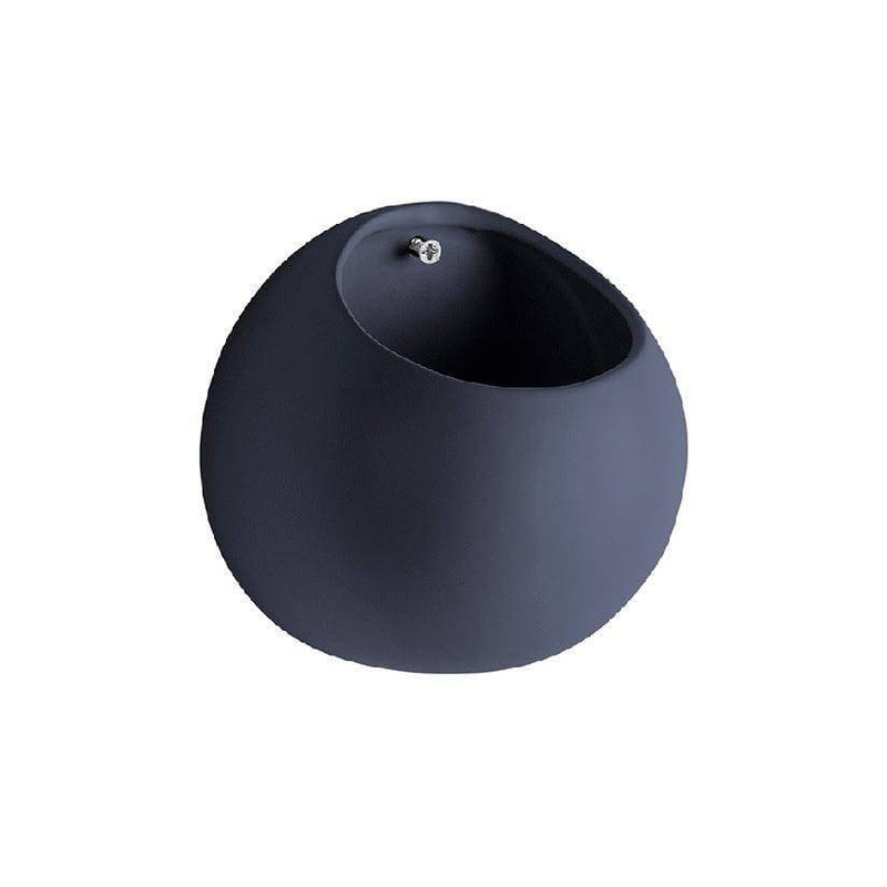Present Time Ceramic Round Wall Planter - Night Blue - Modern Quests