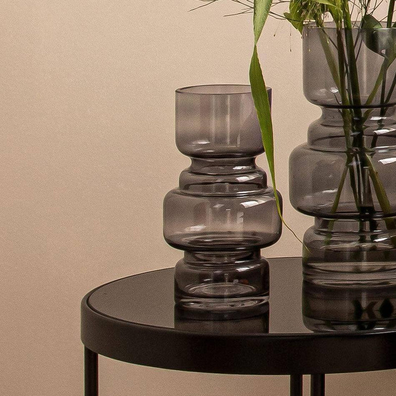 Present Time Courtly Glass Vase Medium - Dark Grey - Modern Quests