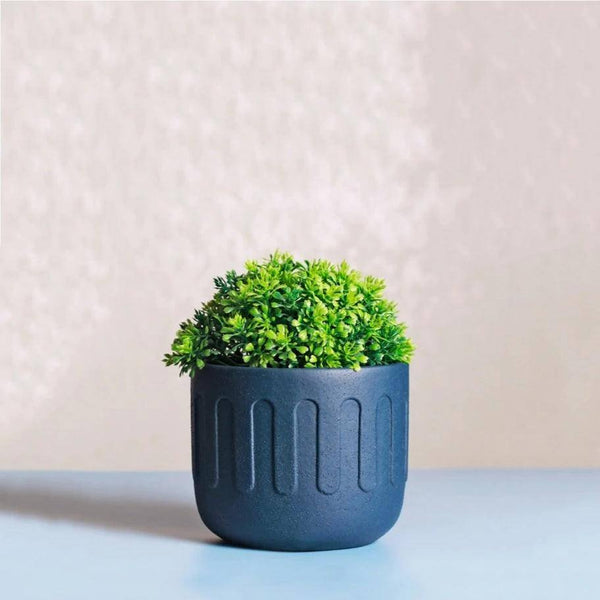Present Time Drips Plant Pot Small - Dark Blue - Modern Quests