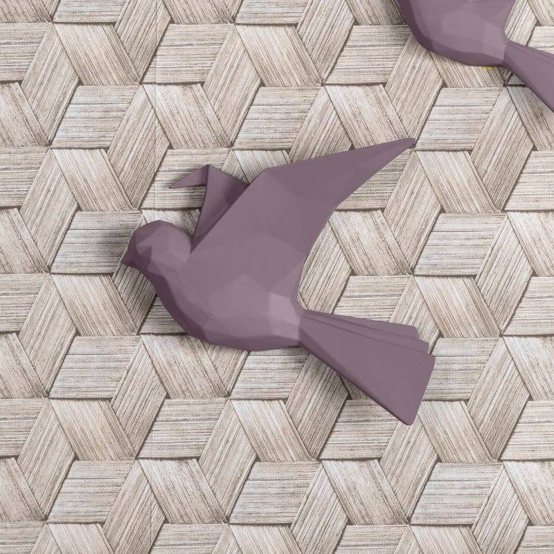 Present Time Origami Bird Wall Sculpture Large - Purple
