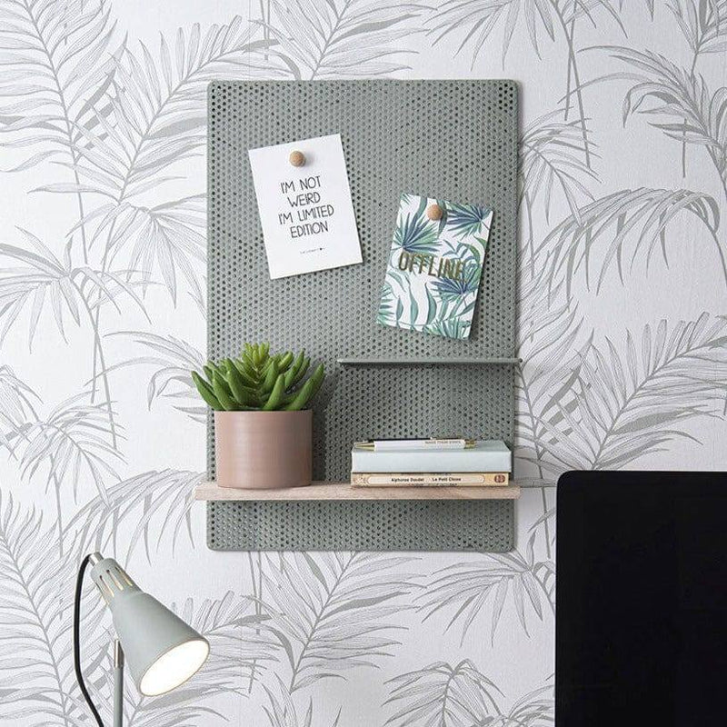 Present Time Perky Mesh Memo Board Jade Grey Modern Quests
