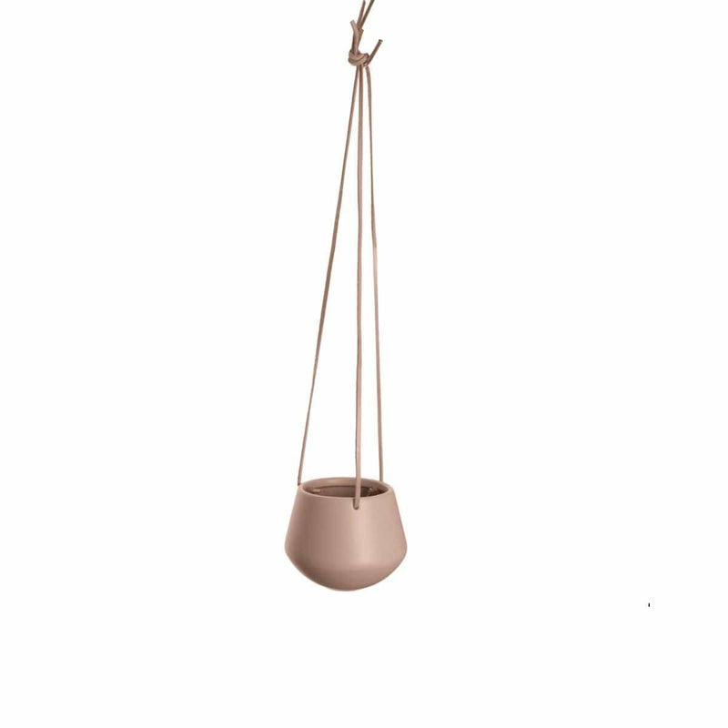 Present Time Skittle Hanging Ceramic Planter Small - Soft Pink - Modern Quests