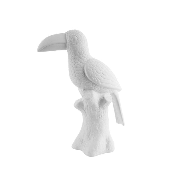 Present Time Toucan Ceramic Sculpture - Matt White - Modern Quests