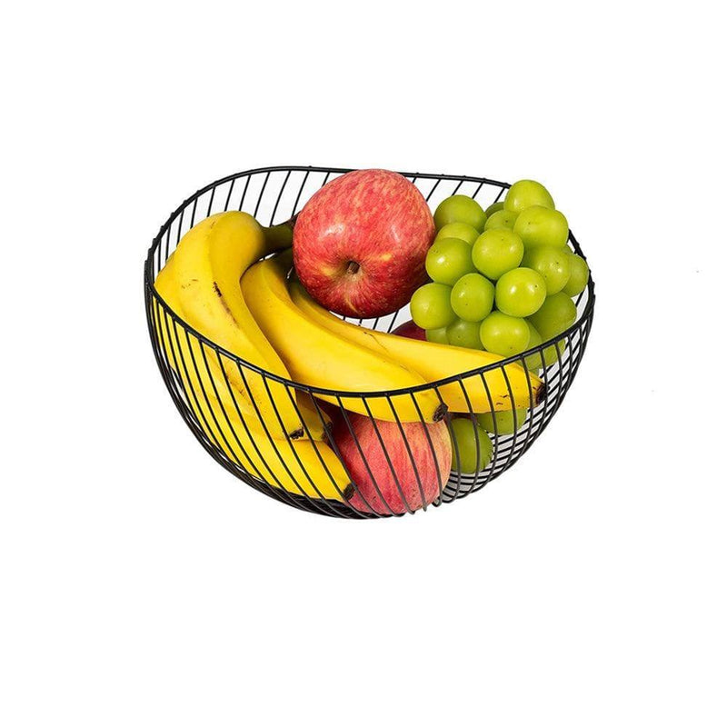 Present Time Wave Fruit Basket Large - Matte Black