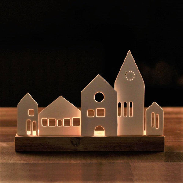 Rader Germany City Lights Decorative Sculpture with Tealight Holders - Modern Quests