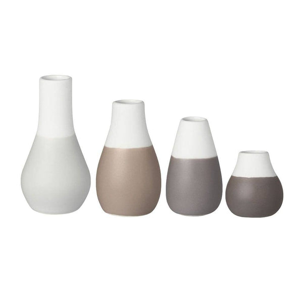 Rader Germany Pastel Mini Vases, Set of 4 - Grey