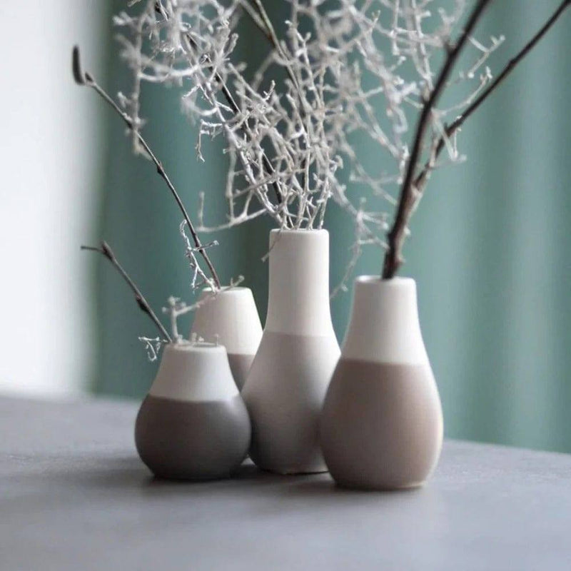 Rader Germany Pastel Mini Vases, Set of 4 - Grey - Modern Quests
