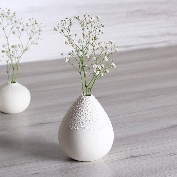 Rader Germany Pearl Dotted Bulb Mini Vase - White - Modern Quests