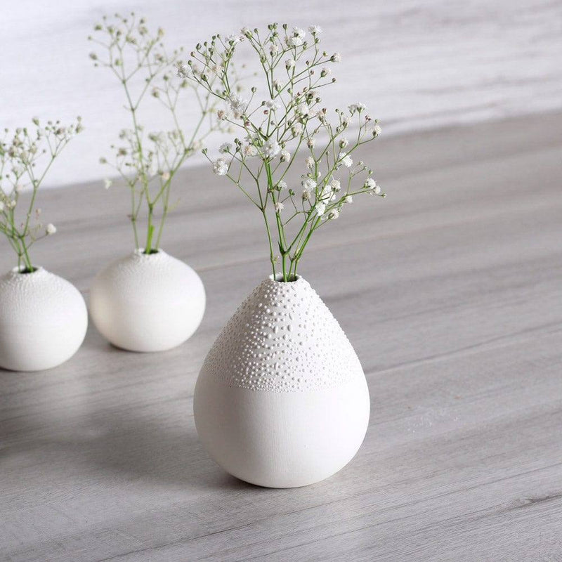 Rader Germany Pearl Dotted Bulb Mini Vase - White - Modern Quests