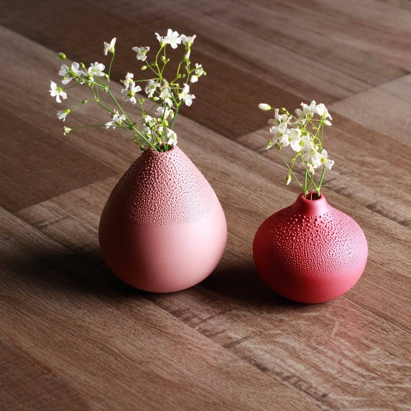 Rader Germany Pearl Dotted Mini Vases, Set of 2 - Pink - Modern Quests