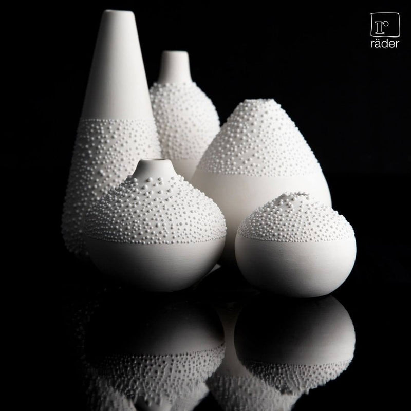 Rader Germany Pearl Dotted Mini Vases, Set of 3 - White - Modern Quests