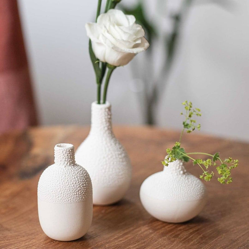 Rader Germany Pearl Dotted Trio Mini Vases - Modern Quests