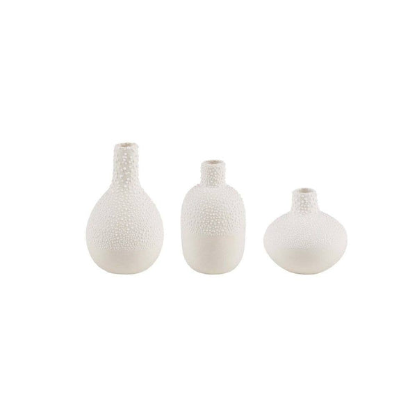 Rader Germany Pearl Dotted Trio Mini Vases