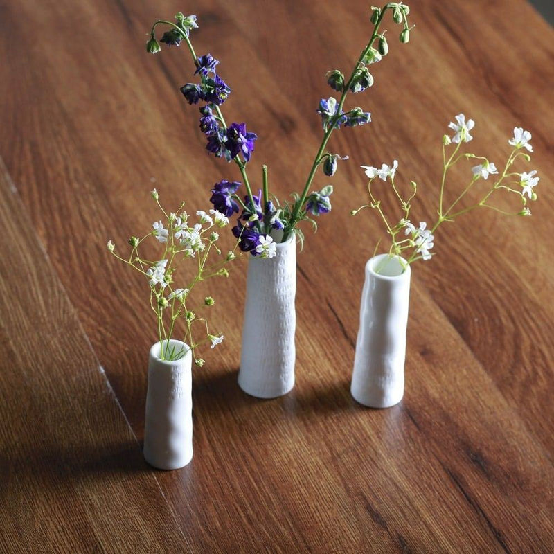 Rader Germany Poetry Porcelain Mini Vases, Set of 3 - Modern Quests