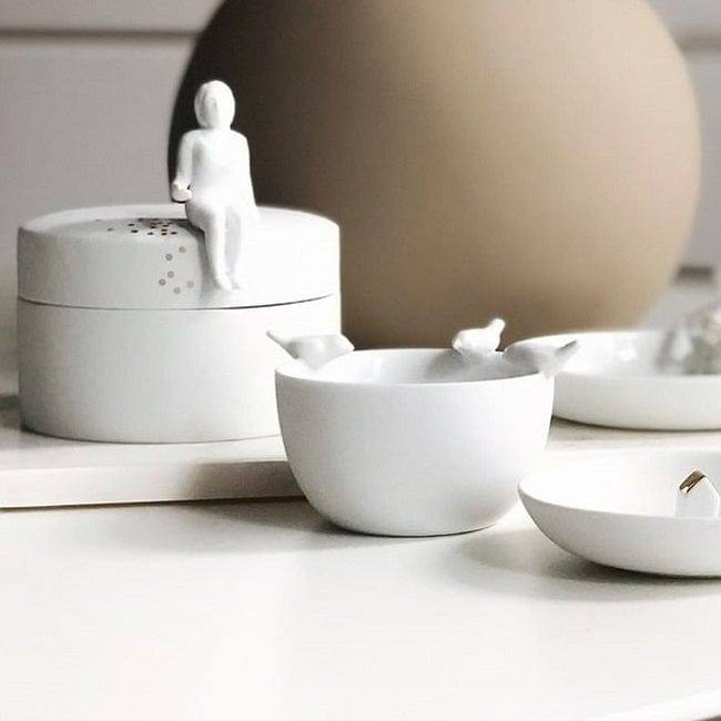 Rader Germany Porcelain Stories Small Bowls, Set of 2 - Birds