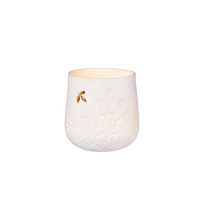 Rader Germany Porcelain Tealight Holder - Golden Leaf - Modern Quests