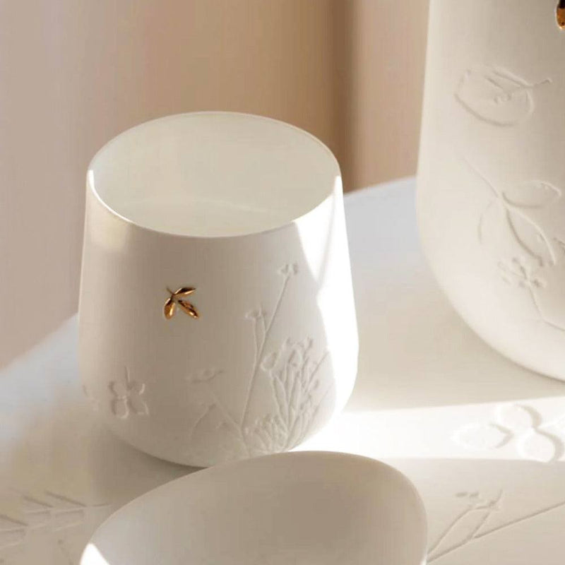 Rader Germany Porcelain Tealight Holder - Golden Leaf