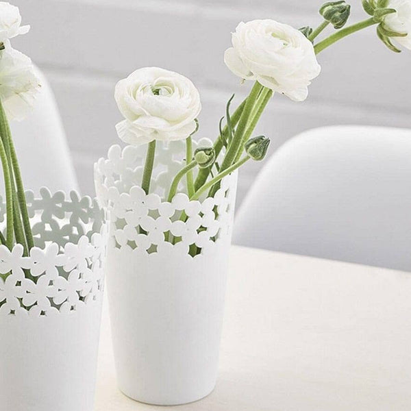 Rader Germany Porcelain Vase Medium - White Flowers - Modern Quests