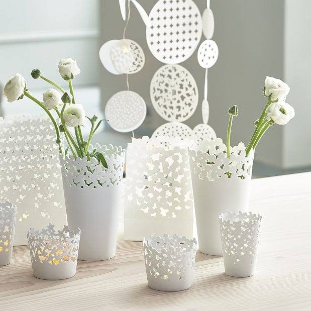 Rader Germany Porcelain Vase Medium - White Flowers - Modern Quests