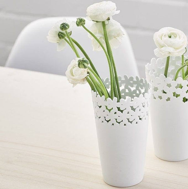 Rader Germany Porcelain Vase Medium - White Flowers