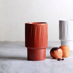 Sagaform Sweden Coffee and More Latte Mug - Terracotta - Modern Quests