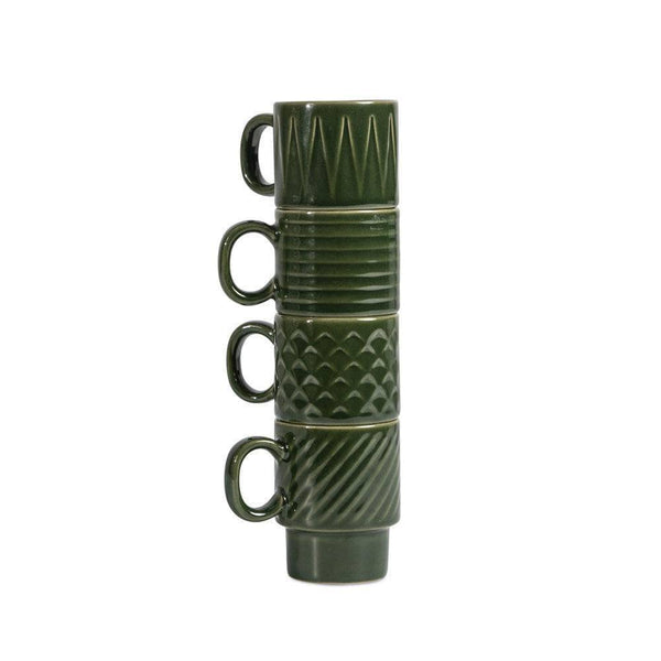 Sagaform Sweden Coffee and More Mini Espresso Cups, Set of 4 - Green - Modern Quests