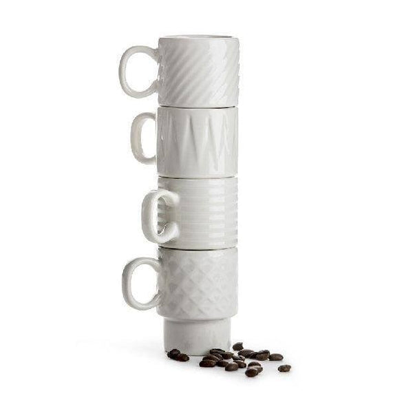 Sagaform Sweden Coffee and More Mini Espresso Cups, Set of 4 - White - Modern Quests
