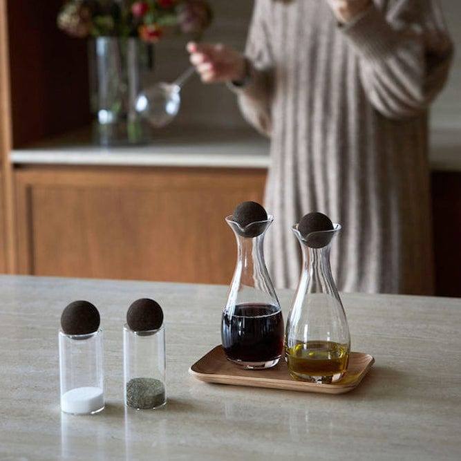 Sagaform Sweden Nature Oil & Vinegar Set With Cork Stoppers - Modern Quests