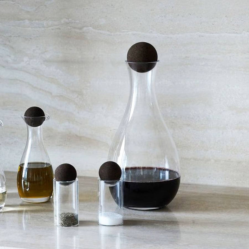 Sagaform Sweden Nature Wine Carafe with Cork Stopper Tall 2000ml- Brown
