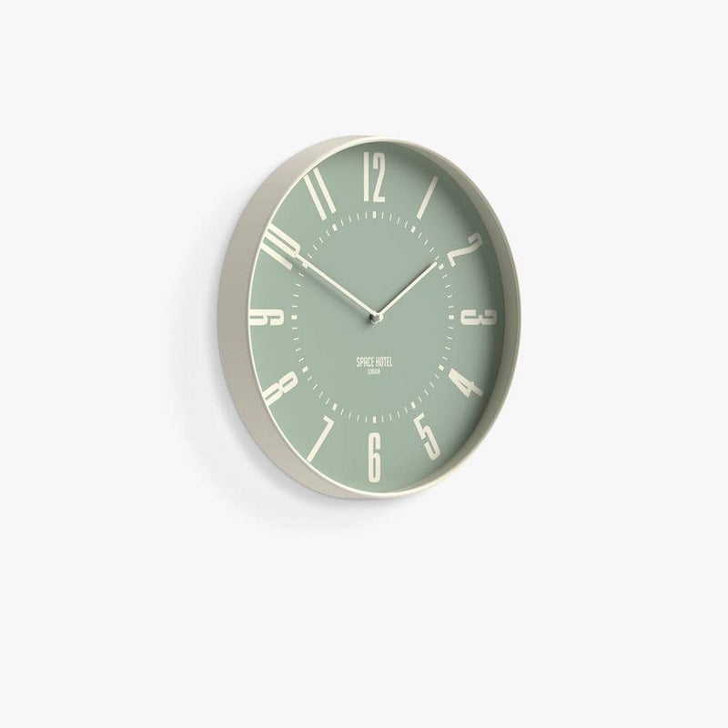 Space Hotel Mars Dog Wall Clock - Green - Modern Quests