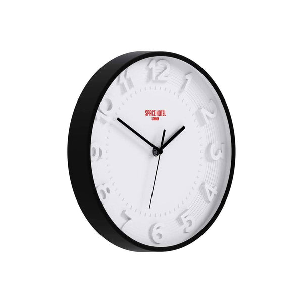 Space Hotel Meteor Mike Wall Clock 30cm - White